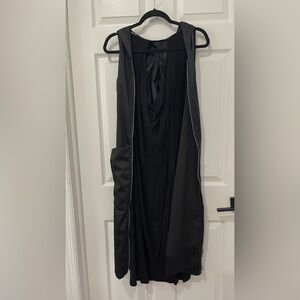 Chic Black Hooded Vest Dress